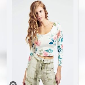GUESS Floral Top NWT